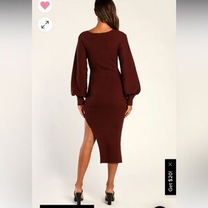 Lulus maroon sweater dress